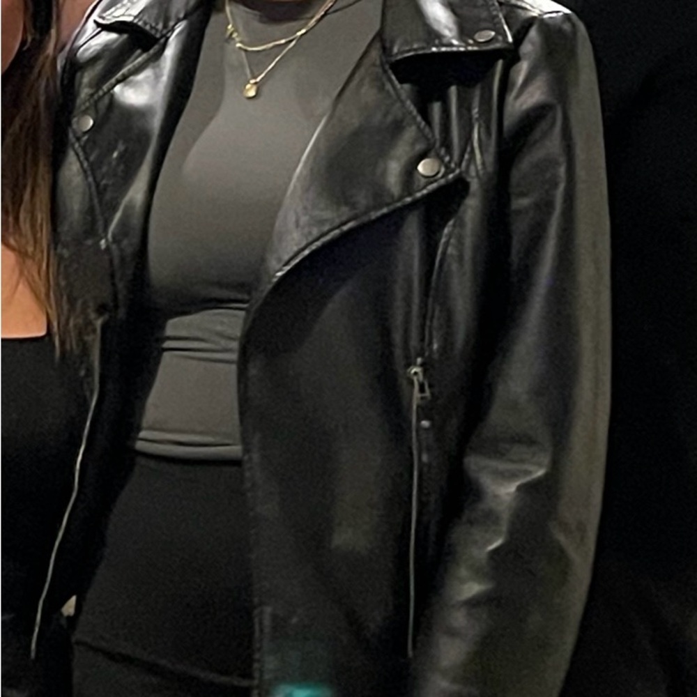 Max Studio Black Leather Jacket